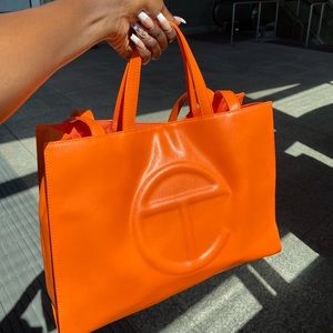 TELFAR SHOPPING BAG MEDIUM ORANGE